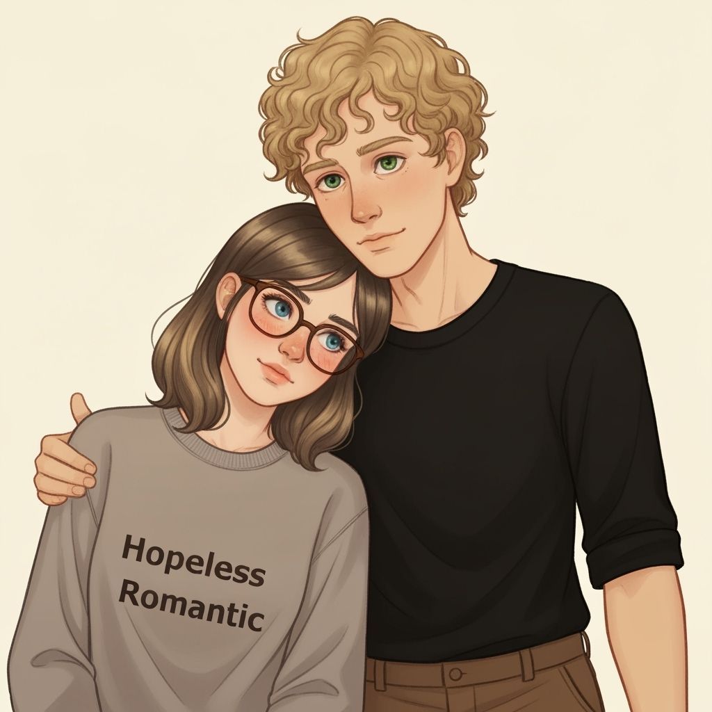 Sweet Sibling Affection Illustrated in Warm Tones