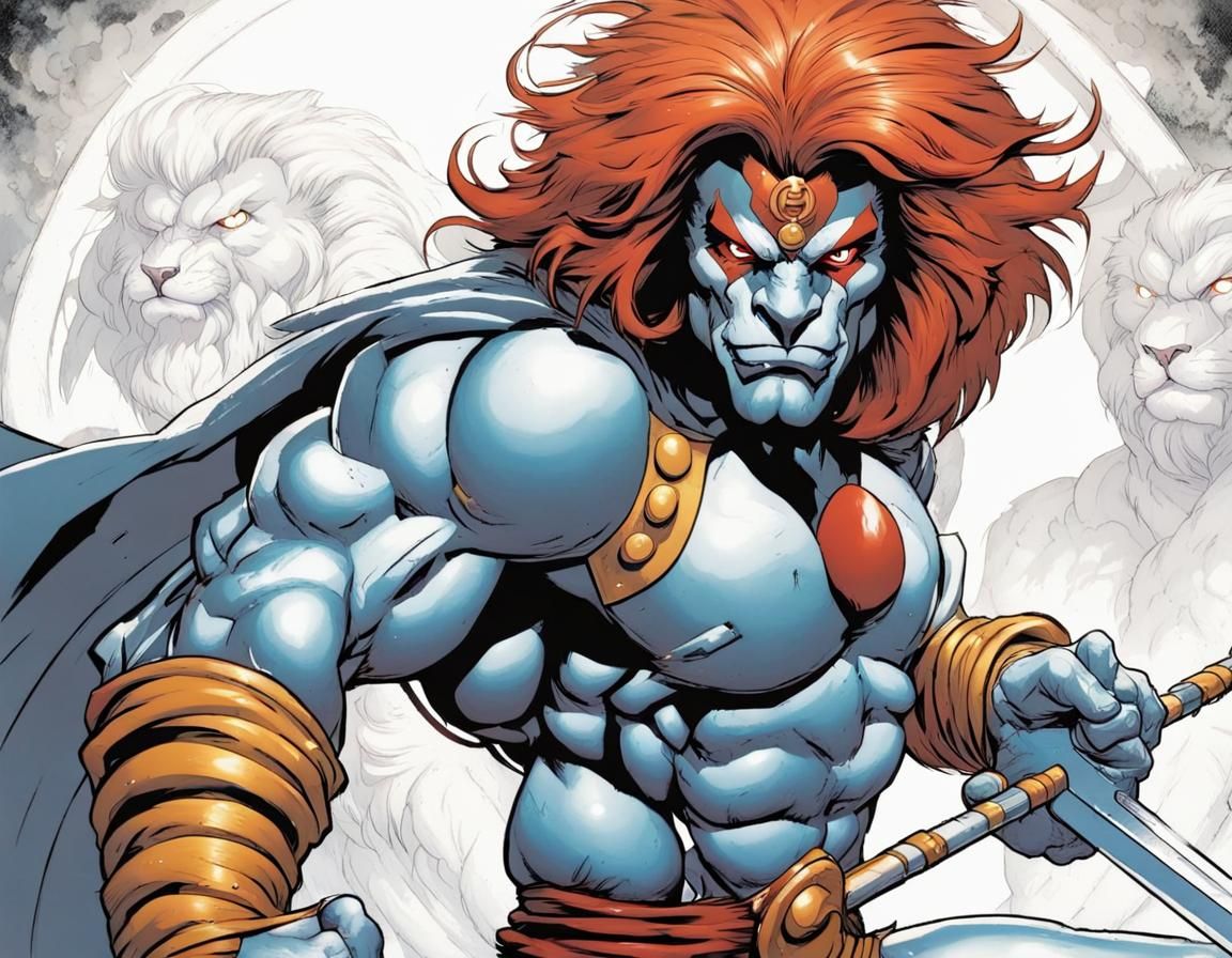 Lion-O Prepares to Battle Mumm-Ra in Comic Art