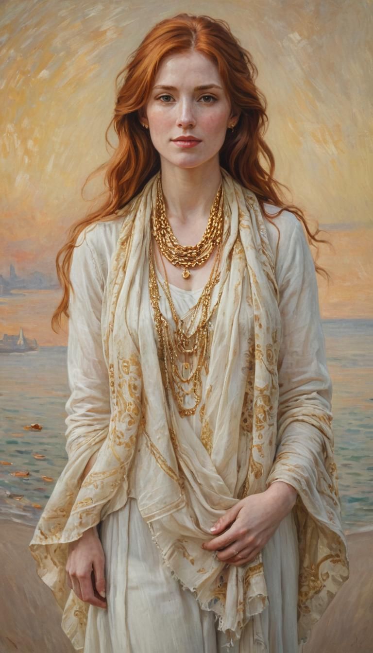 Impressionist Redhead Portrait in Oil Paint