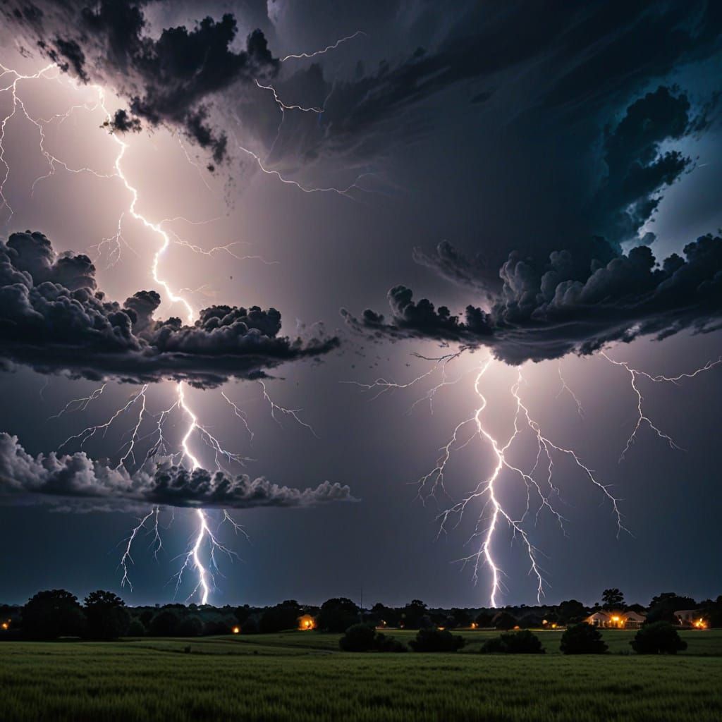 Dramatic Lightning Illuminates Lunar Landscape