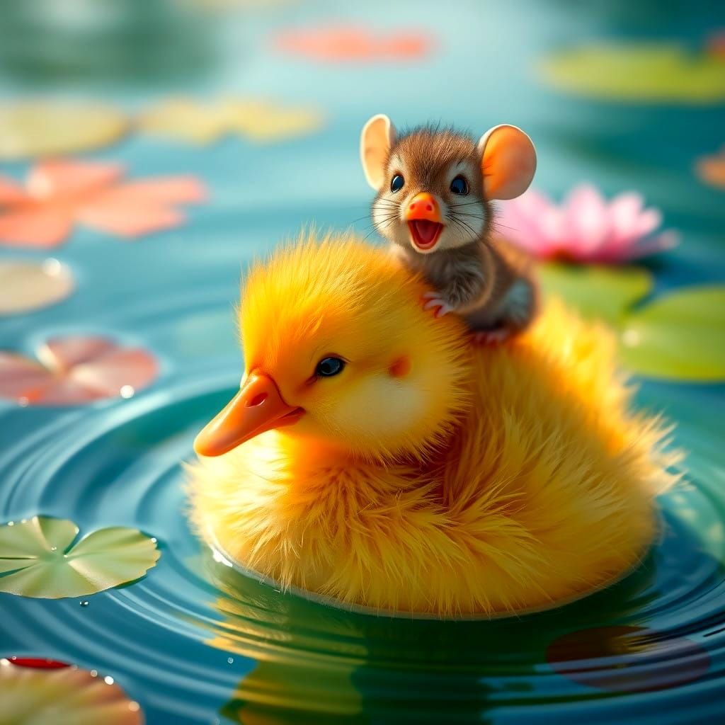 Joyful Friends Enjoying a Splashing Summer Day in Vibrant Hy...