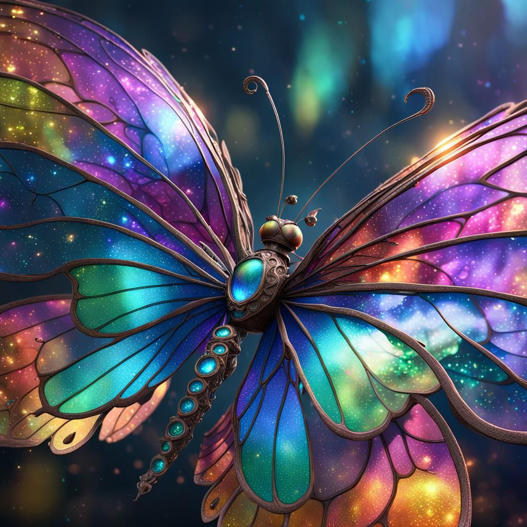Iridescent Fairy Wings in Hyperdetailed Concept Art