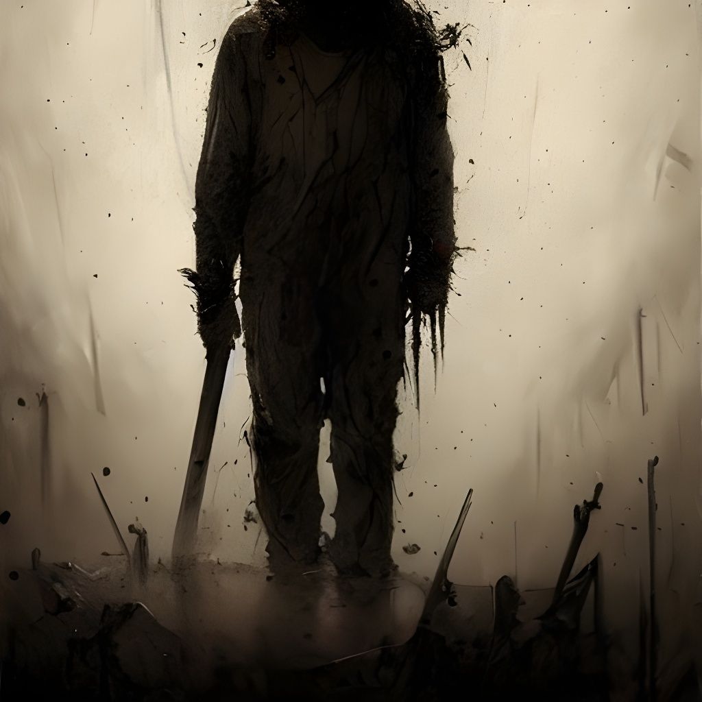 Michael Myers in a Dark Horror Engraving