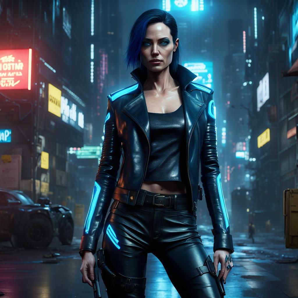 Cyberpunk Mage in Unreal Engine 5 Rendering