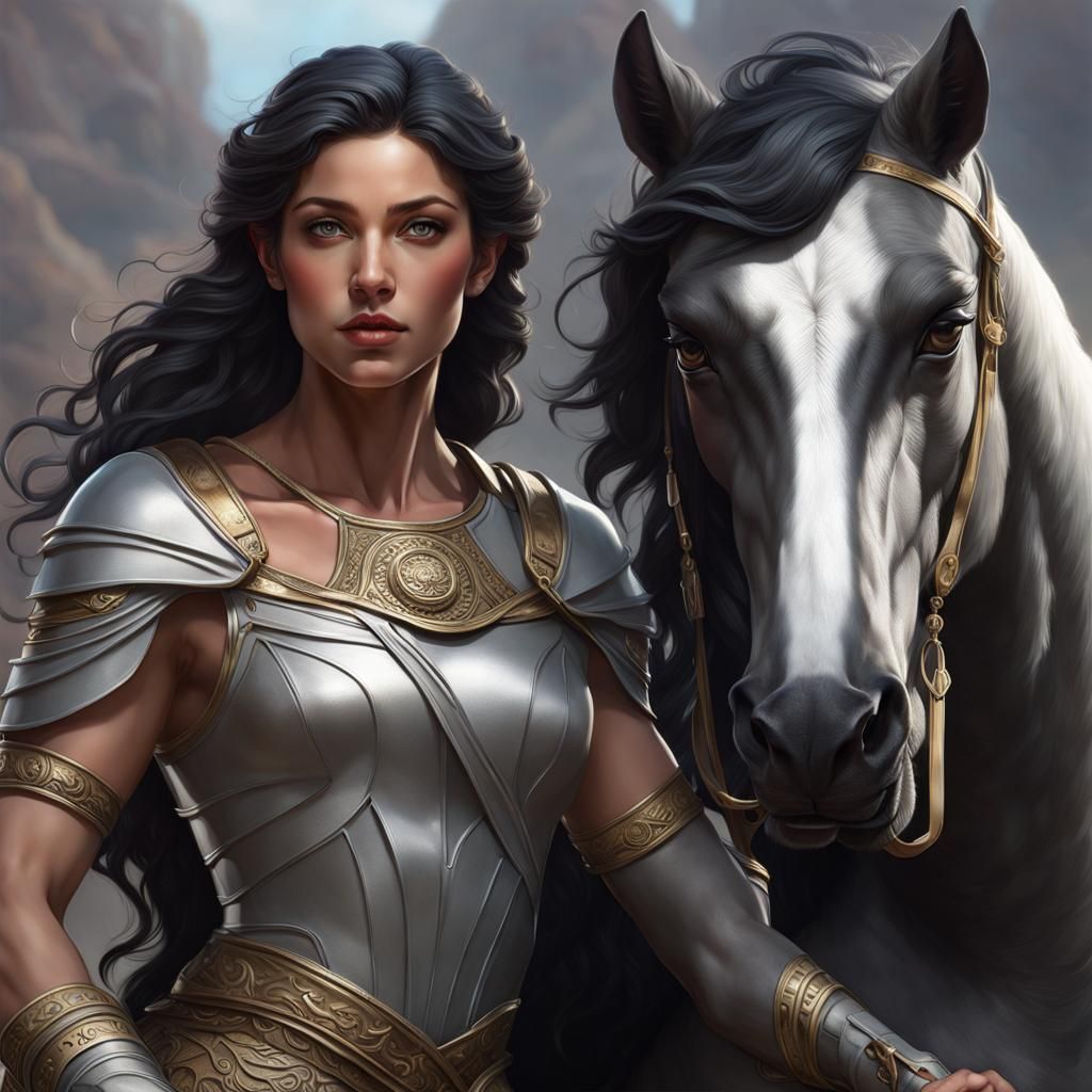 Detailed Female Centaur in Classical Art Style