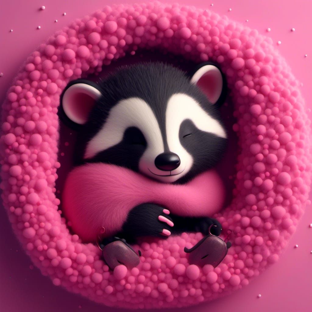 Badger-Mouse Pokemon Crossover with Pink Fur