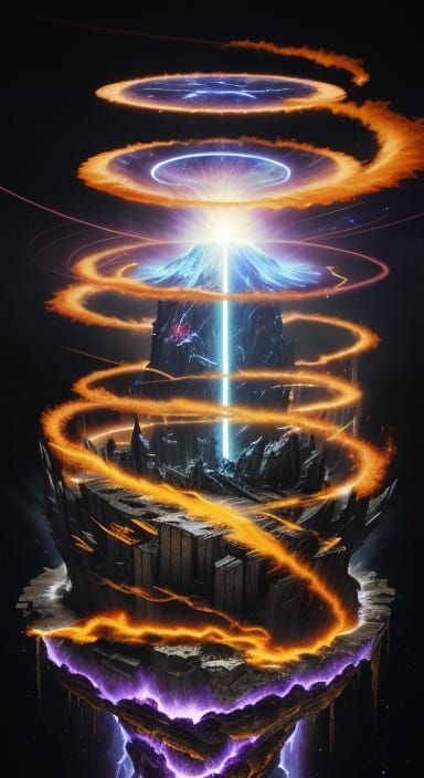 Universe Hero Unleashes Cosmic Energy in Dark Fantasy Art