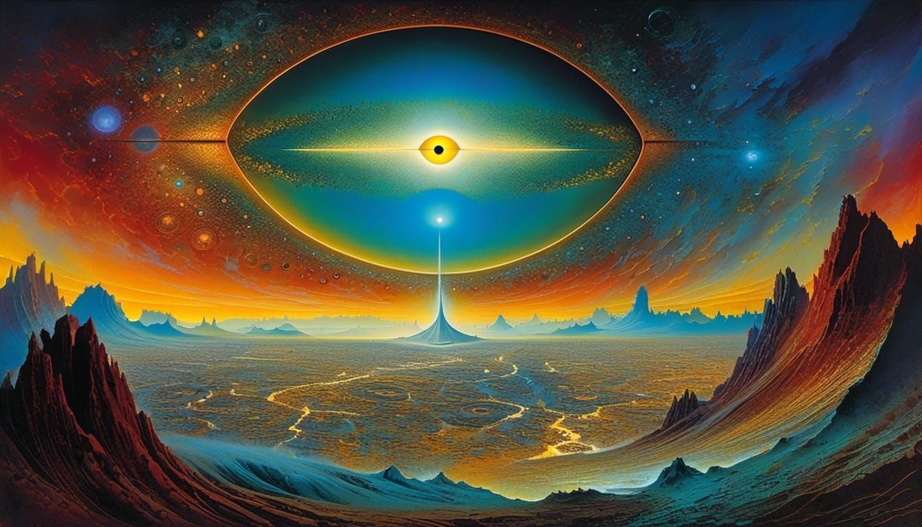 Surreal Cosmic Eye: An Epic Alcohol Ink Masterpiece