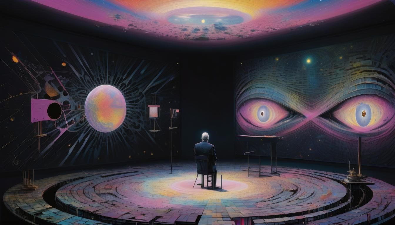 Surreal Tribute to Pink Floyd in Maximalist Style