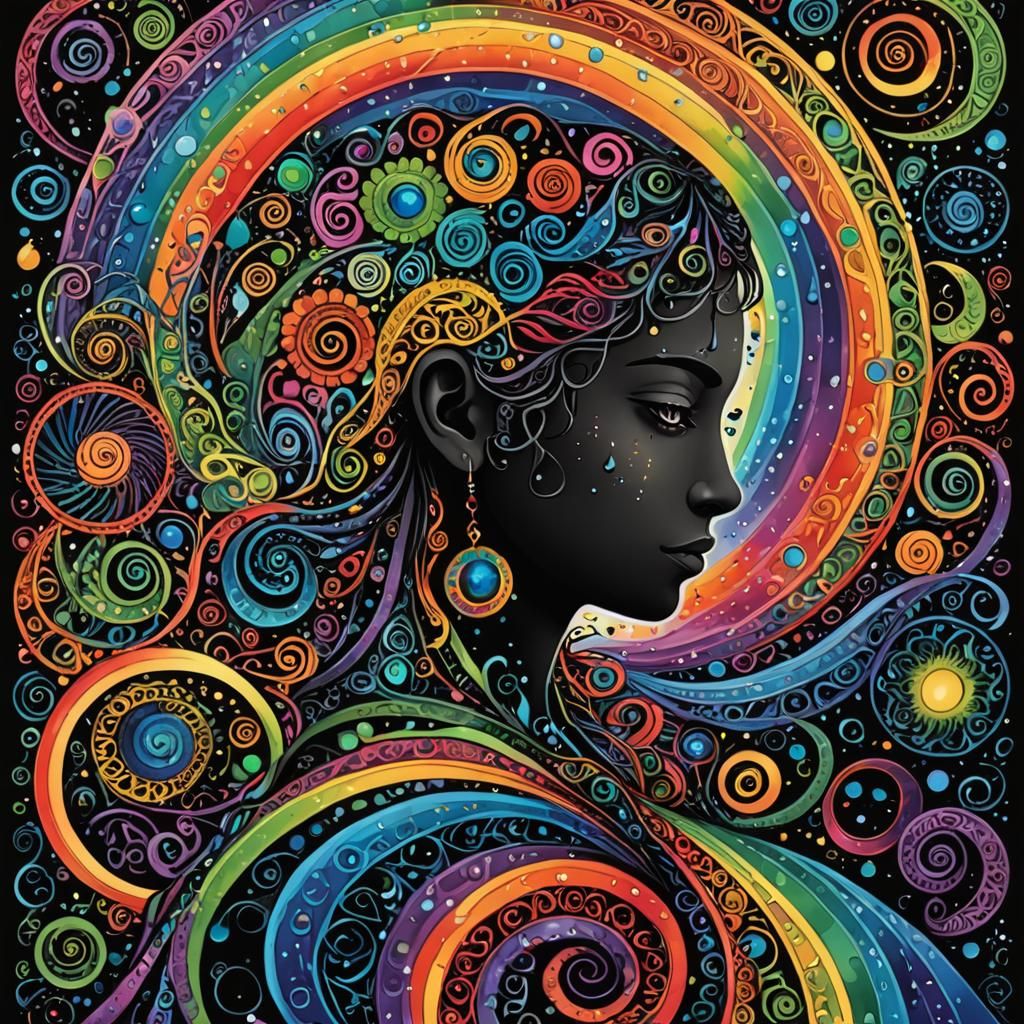 Lonely Traveler Amidst Spirals of Life