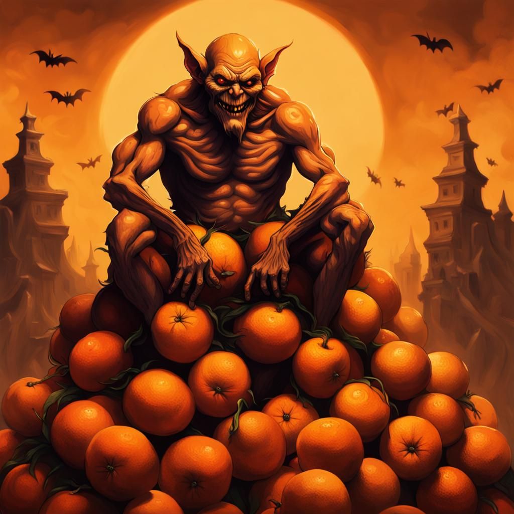 Orange Goblin on Oranges in Amber Hues