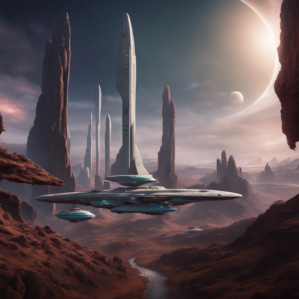 Detailed Star Trek Concept Art in 8k