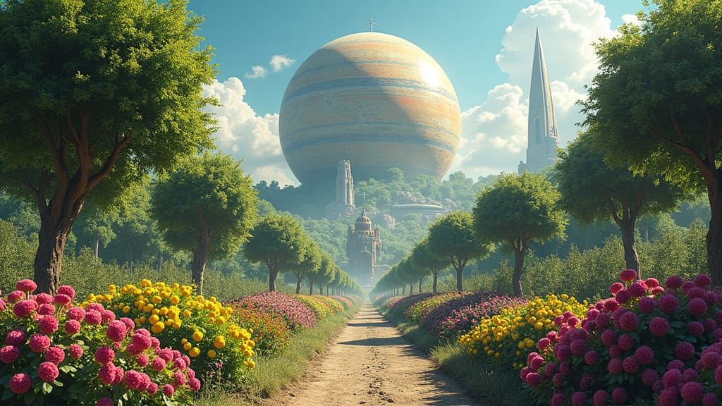 Galactus and Unicron Tend a Garden Planet