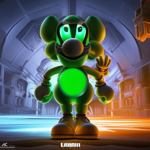 Luigi's Mansion: Intricate Sci-Fi Mech Render