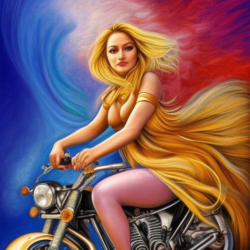 Blonde Biker 1