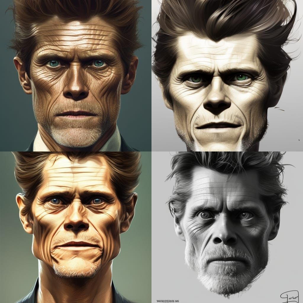 Willem Dafoe Portrait in Artgerm Style, 8k Resolution