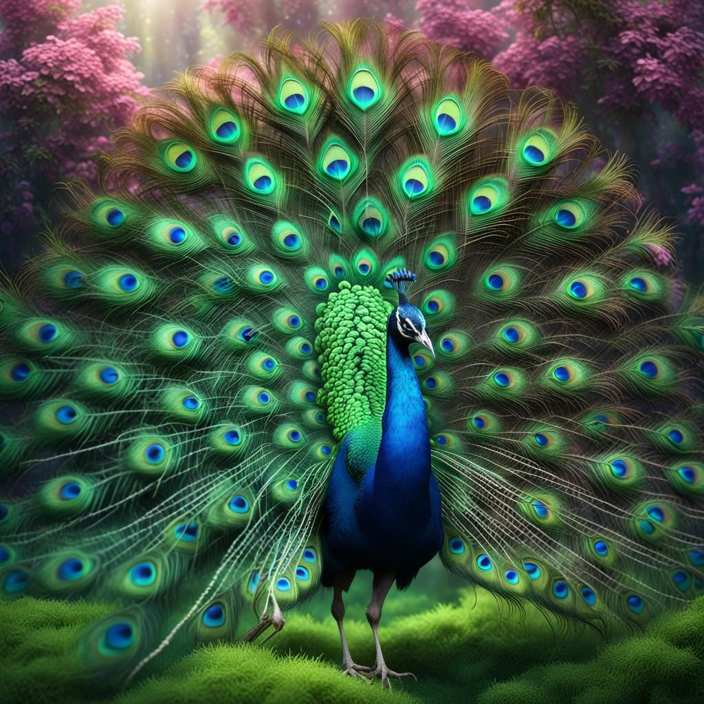 Iridescent Peacock Fantasy Concept Art