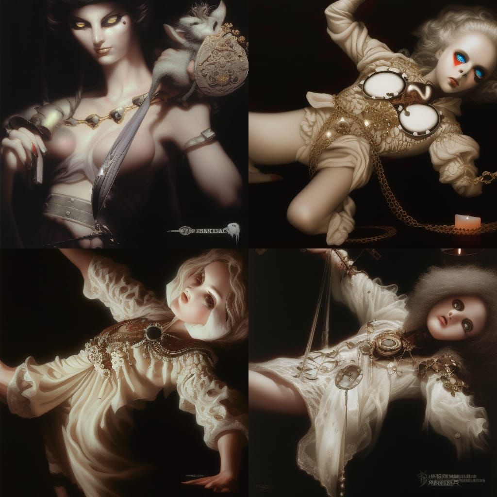 Magical Voodoo Doll Concept Art in Dark Fantasy Style