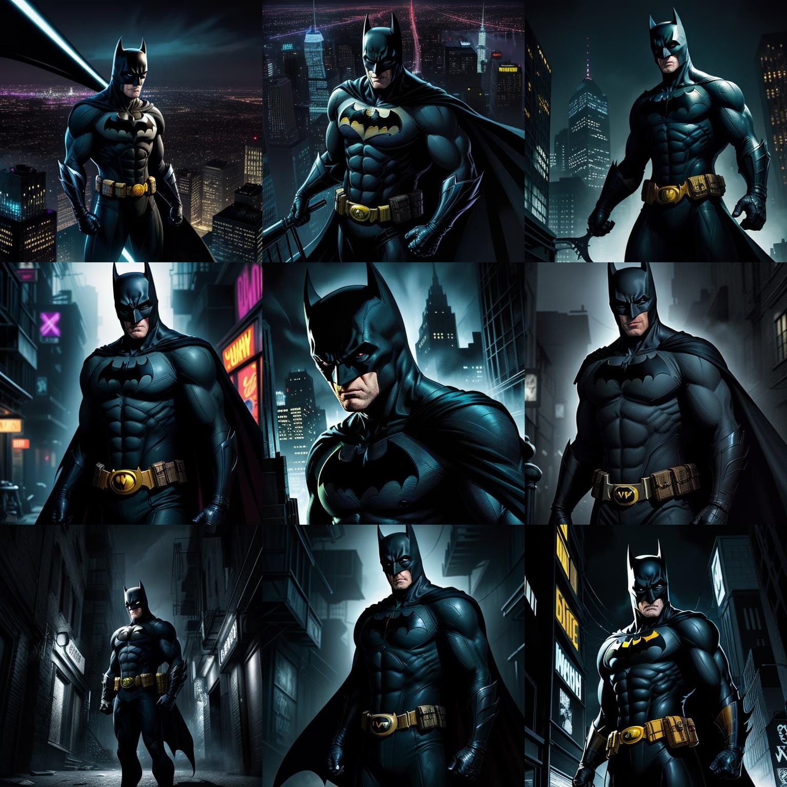Bat Man in Comic Book Art Style