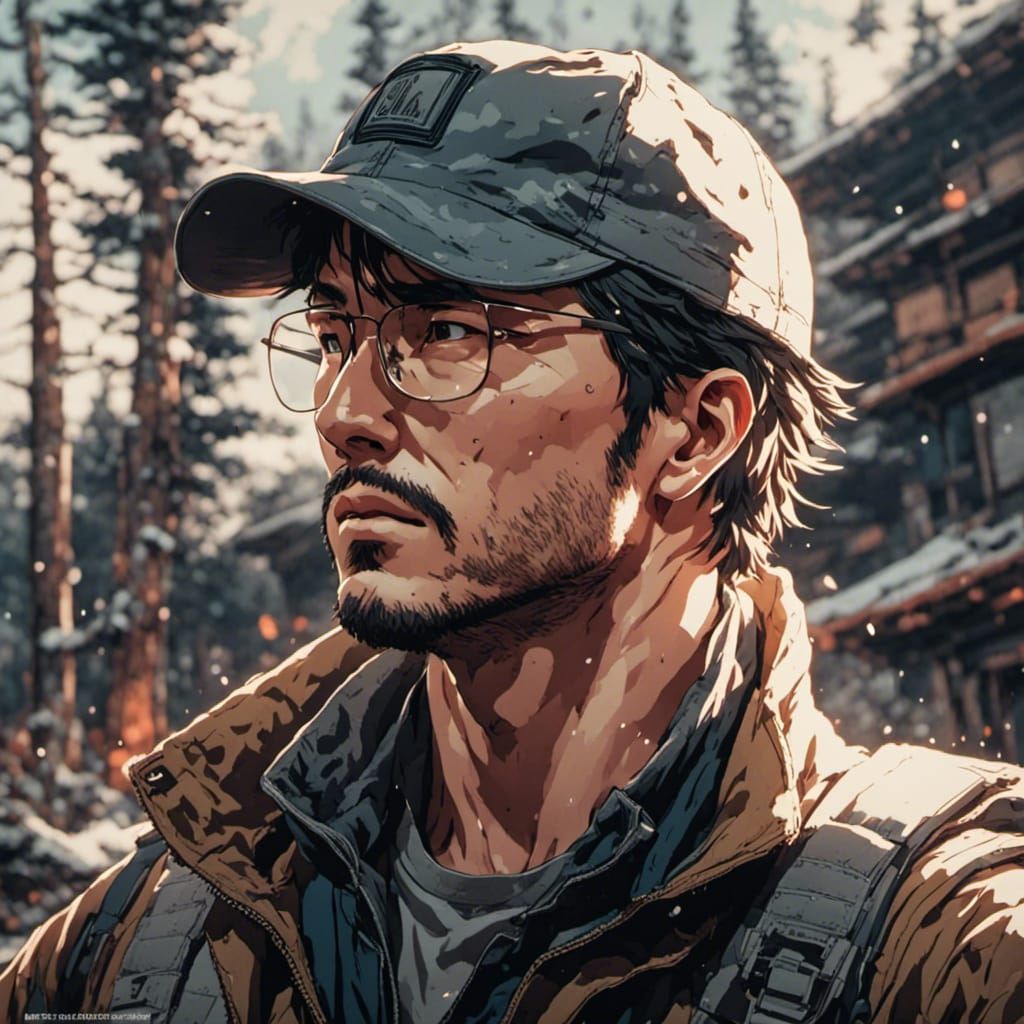 Handsome Anime Man Portrait