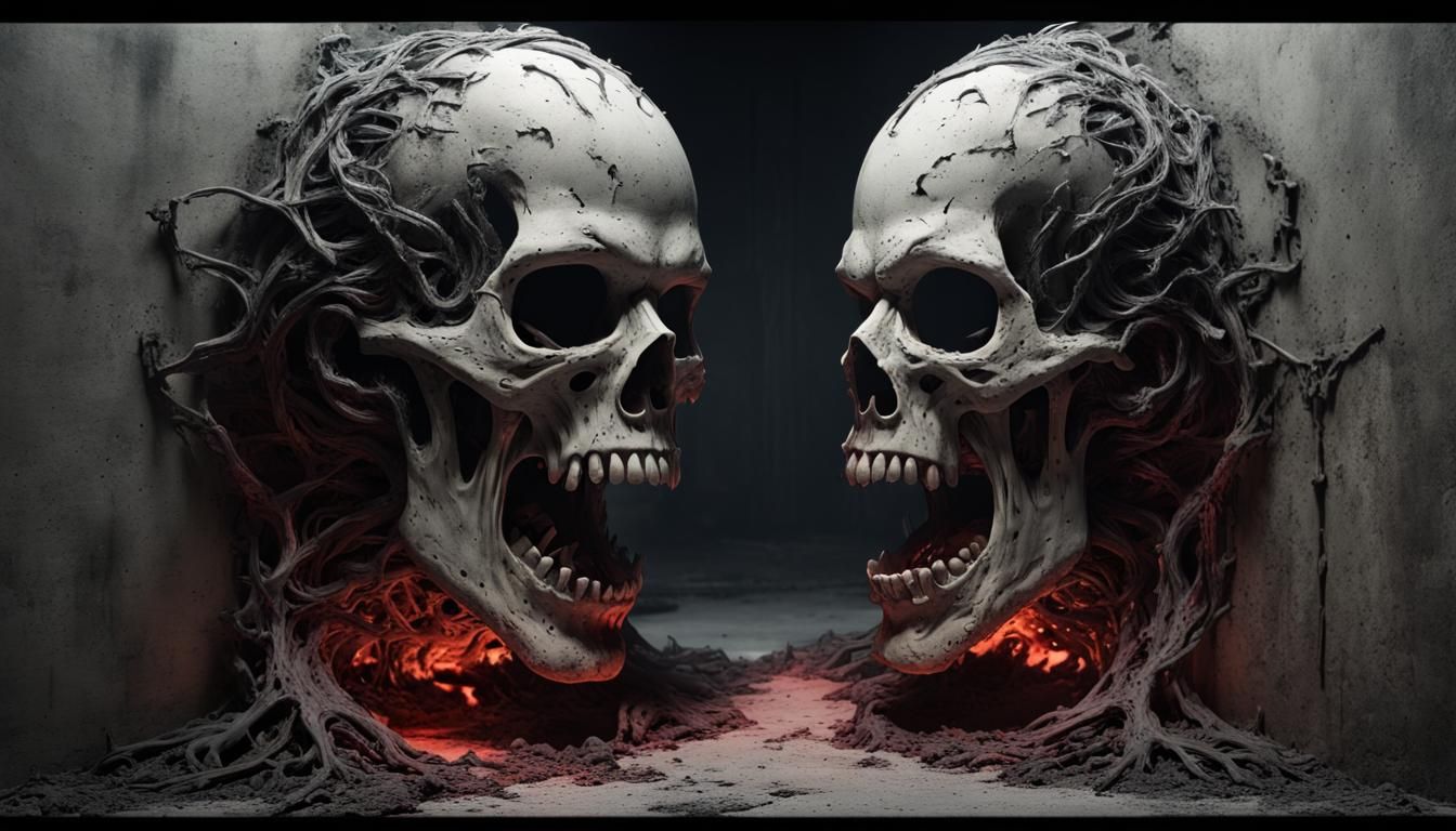 (vicious:1.3)+hell, this hell deconstructed+hollowed soul, now (hell:1.5) my kingdom now.
 Art style by Tom Sutton/Kran ...