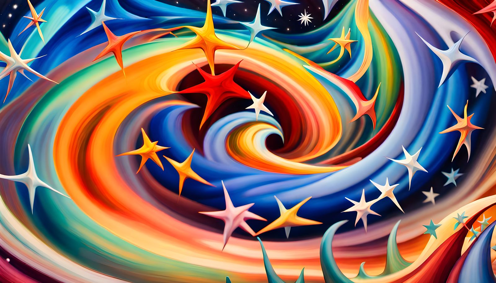 Vibrant Star Cluster Formation in Abstract Expressionism