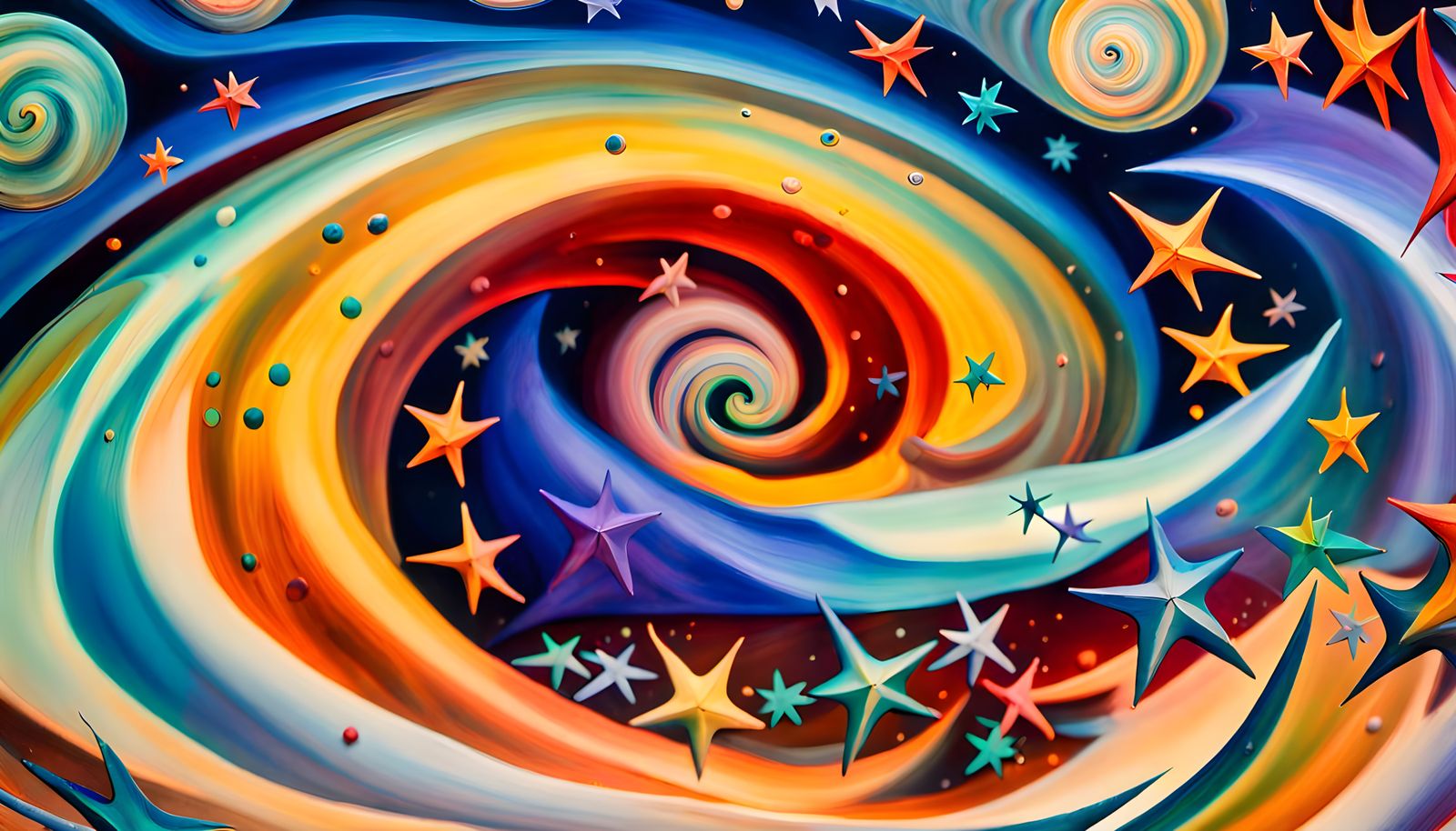 Iridescent Star Cluster Formation in Abstract Expressionism