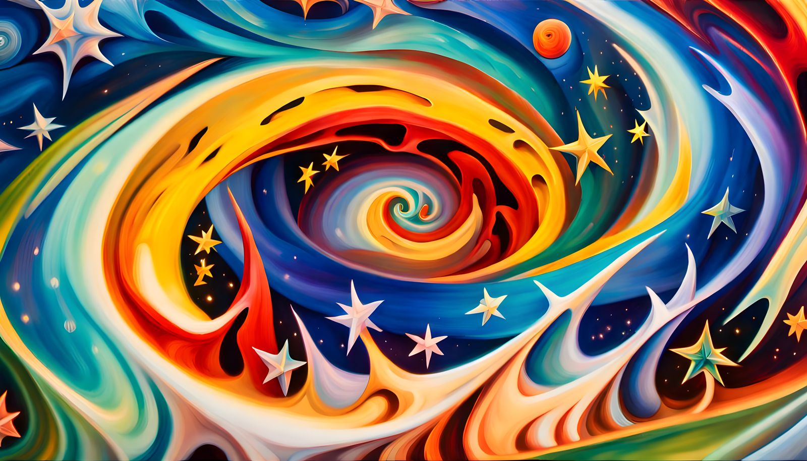 Vivid Star Cluster Formation in Abstract Expressionism