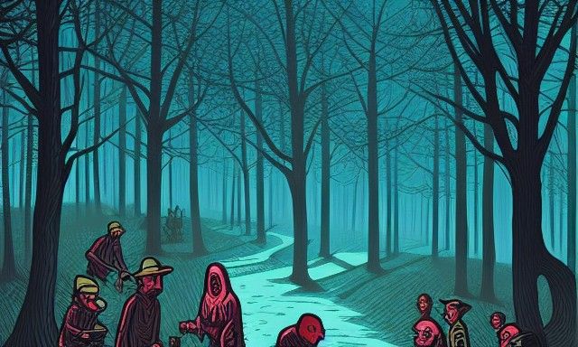 Ghost Party in the Woods: Graphic Novel Illustration