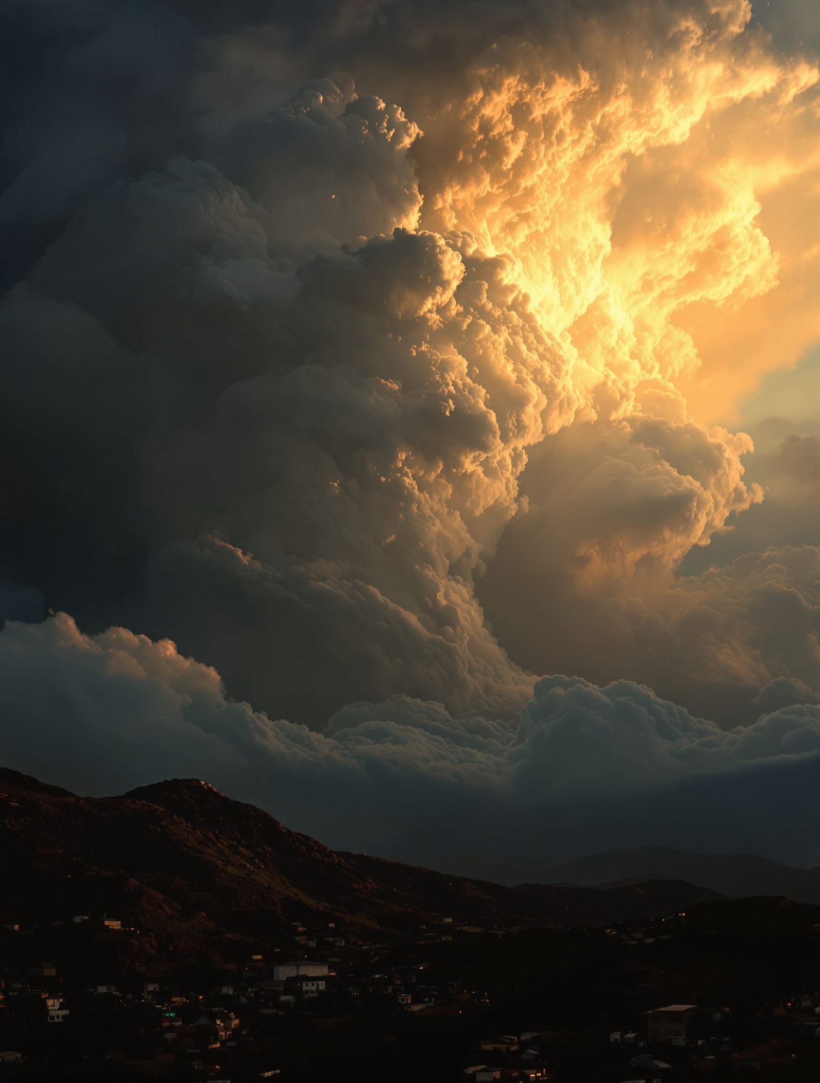 Ominous Cloud Formation at Sunset
