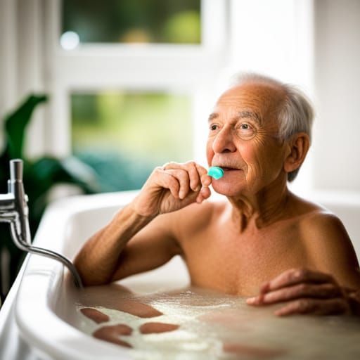 Grandpa in the bath
