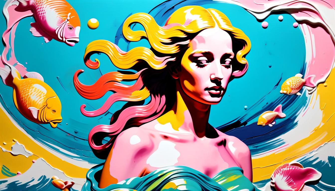Venus Reborn: Botticelli in Warhol-Inspired Pop Art