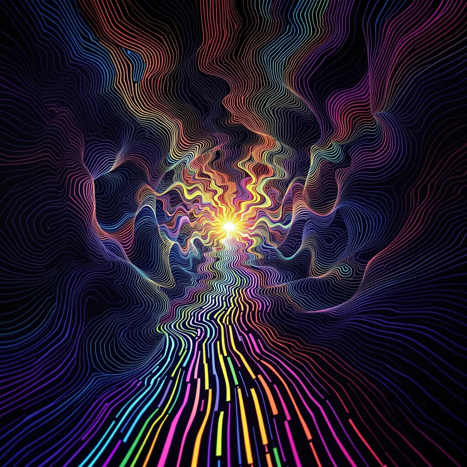 Optical Illusion Masterpiece in Kaleidoscopic Style