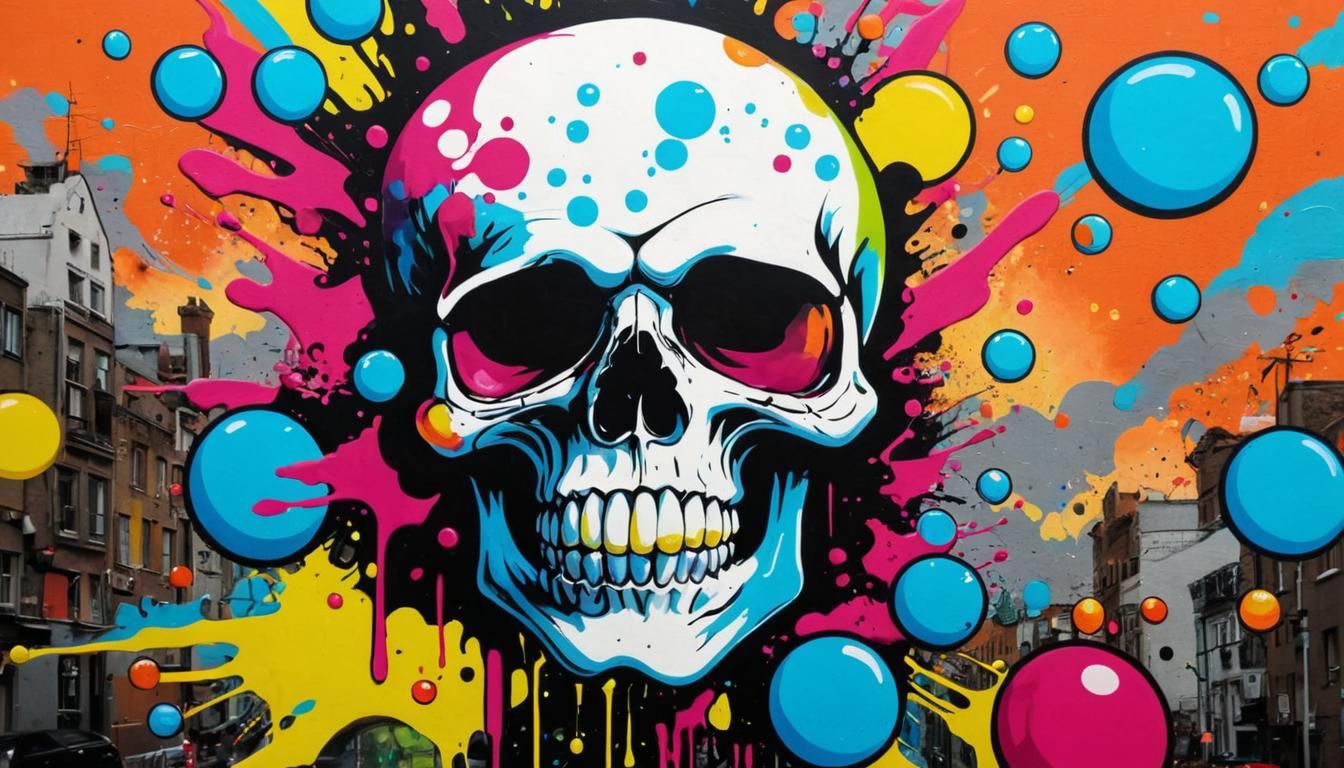 Pop Art Graffiti Masterpiece: Skull Gangster