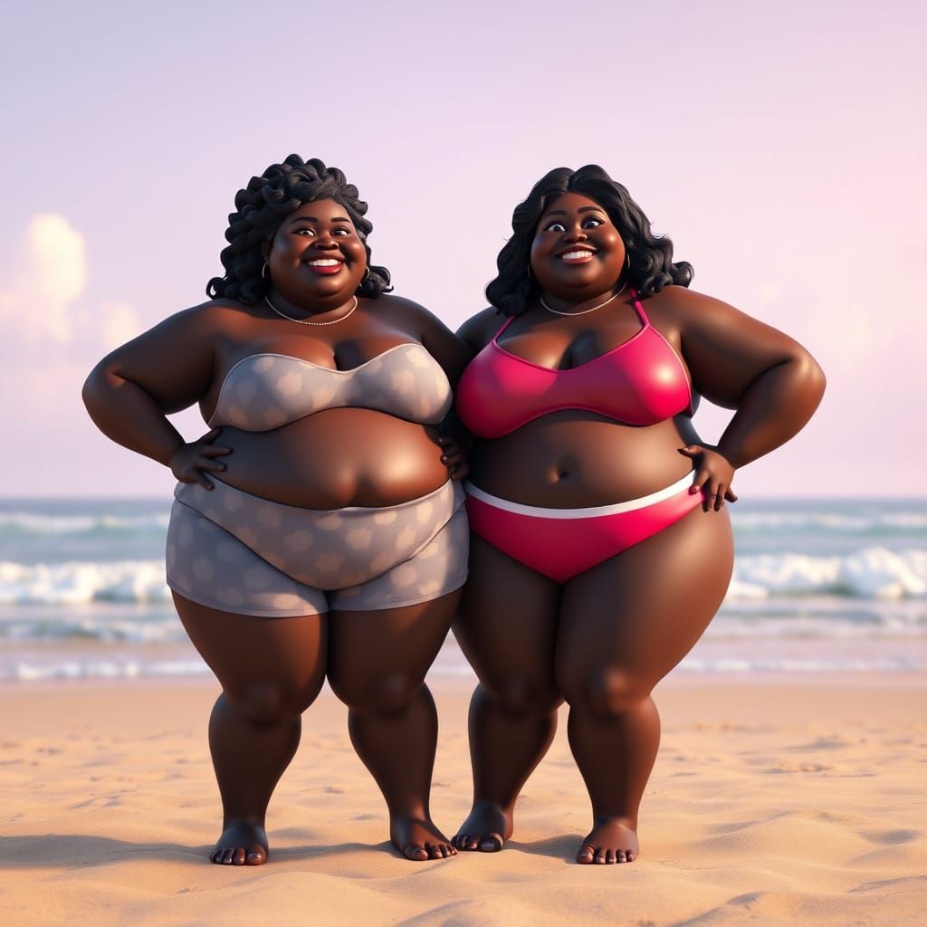 Vibrant Cartoon Summer Superheroines Against Radial Gradient...