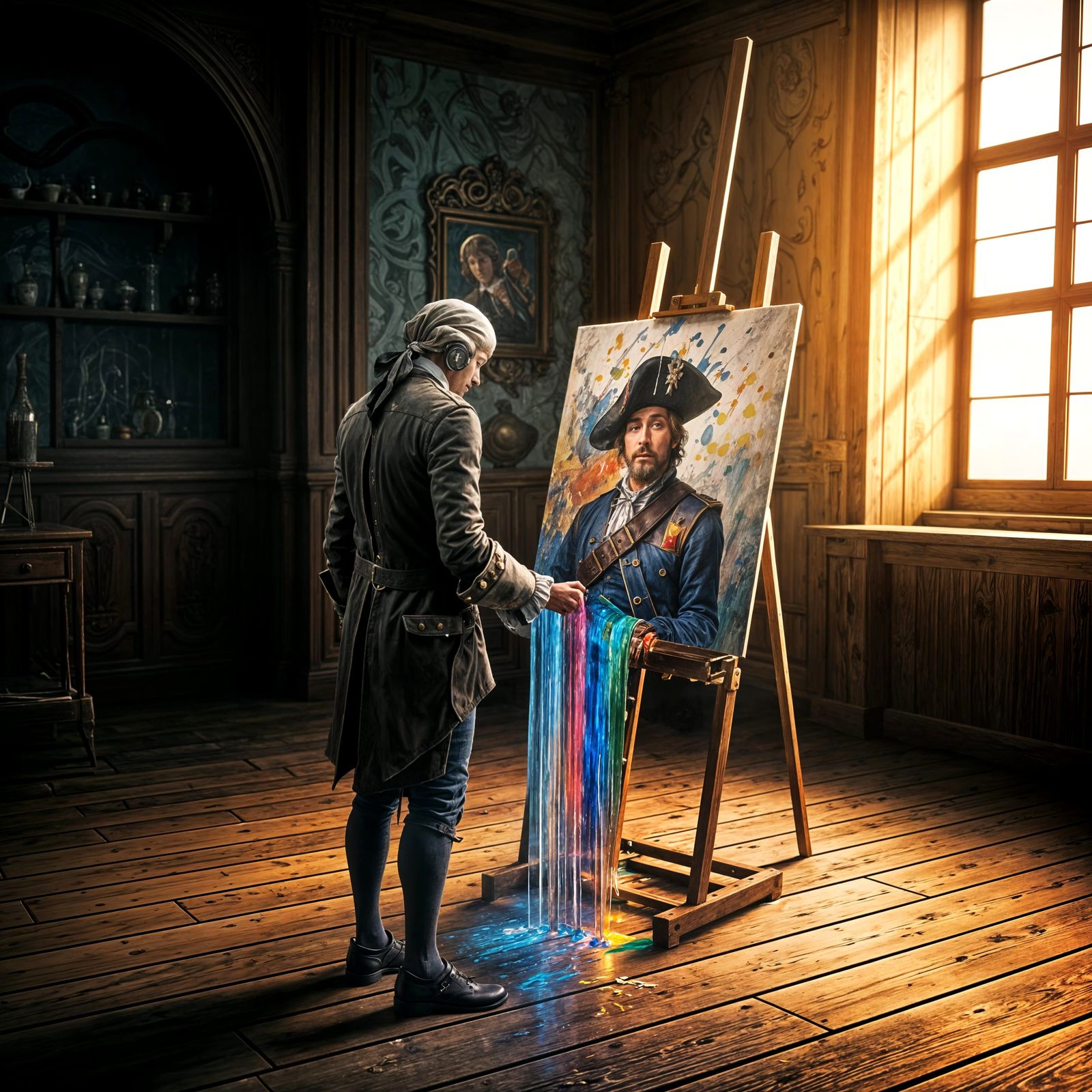 Painter's Regret: 1700's Era Artist Confronts His Masterpiec...