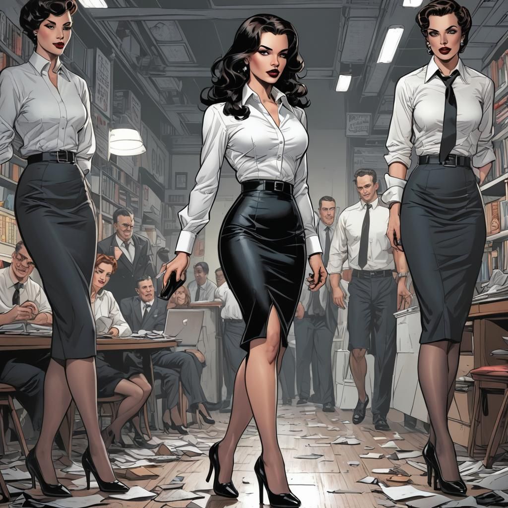 Classic Femme Fatale in Comic Book Art
