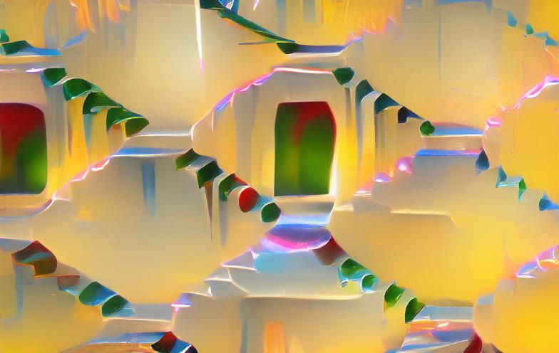 Cosmic Warriors Dance Under Prismatic Lights