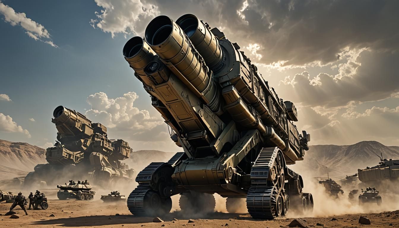 Colossal Artillery Piece Towers Over Battlefield