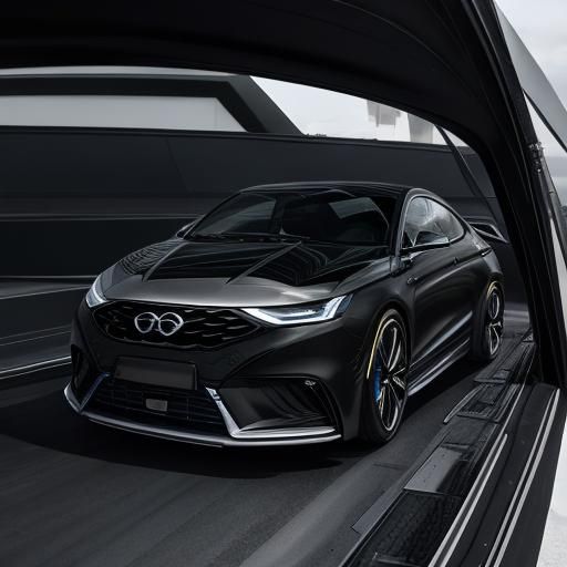 Metallic Ice and Matte Black Digital Sculpture