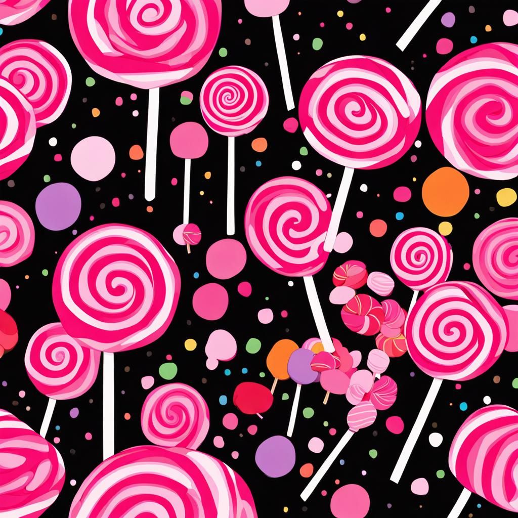 Candy Dress with Lollipop in Minimalist Style