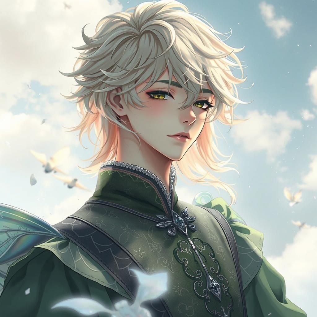 Anime-Inspired Woman with Insect Wings