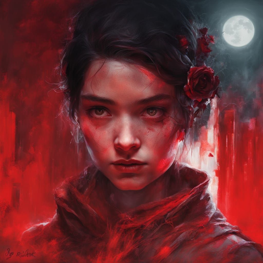 Lady in Romantic Red Light