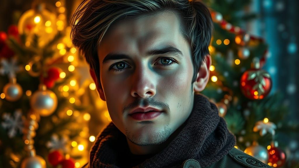 Ethereal Winter Portrait in Hyperrealistic Style