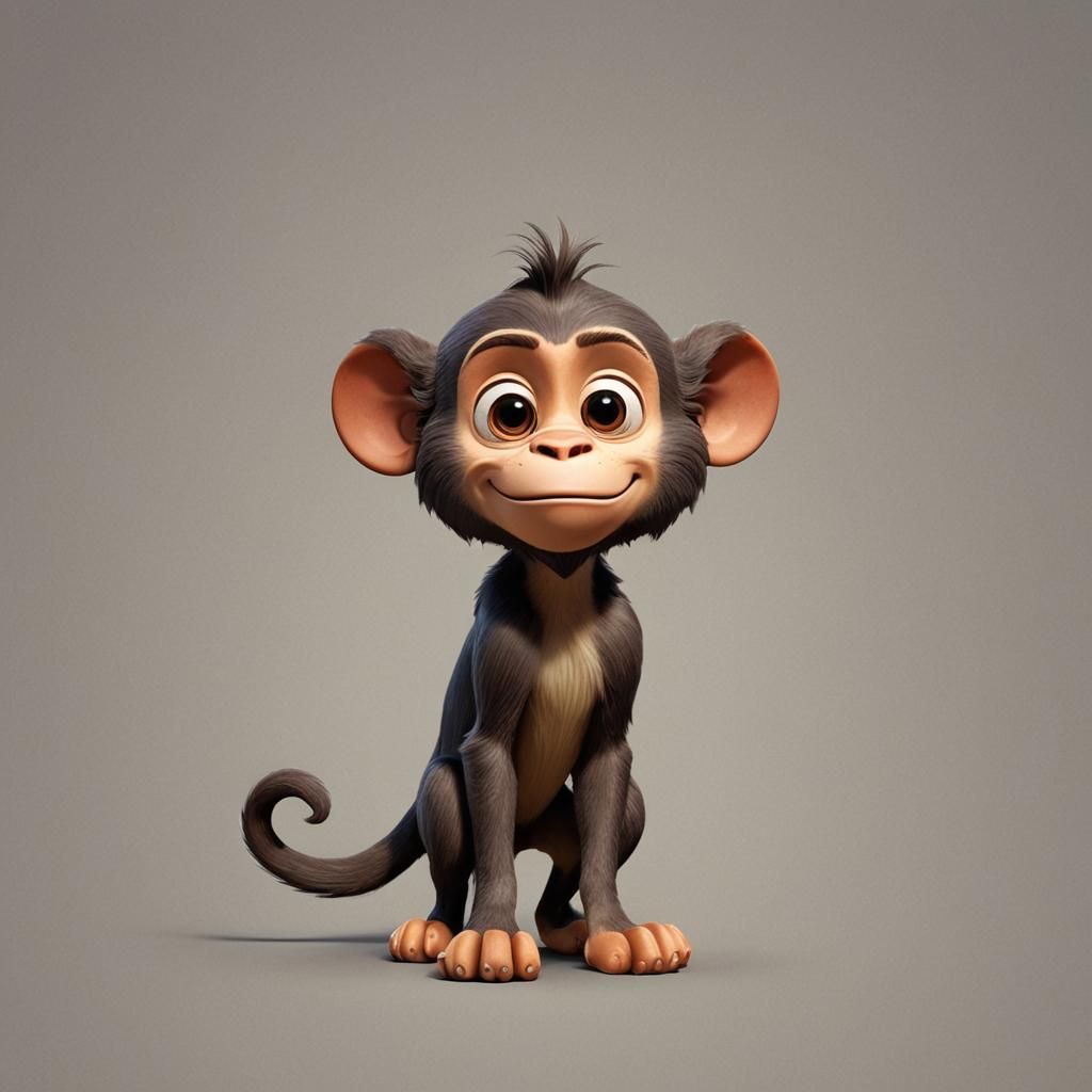 Friendly Animal Character in Pixar Disney 3D Style