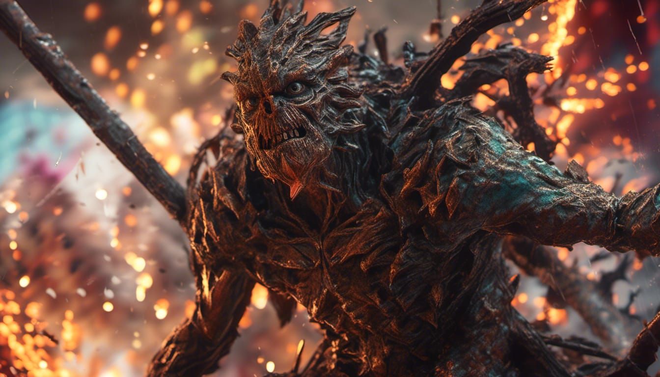 Hyperrealistic Portrait of Extreme Anger