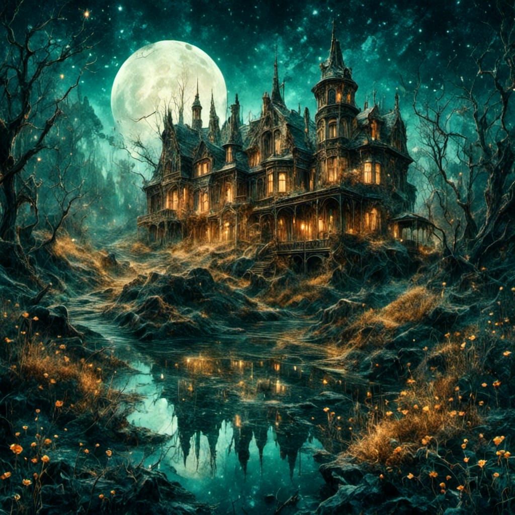Creepy Gothic Village Made of Stars