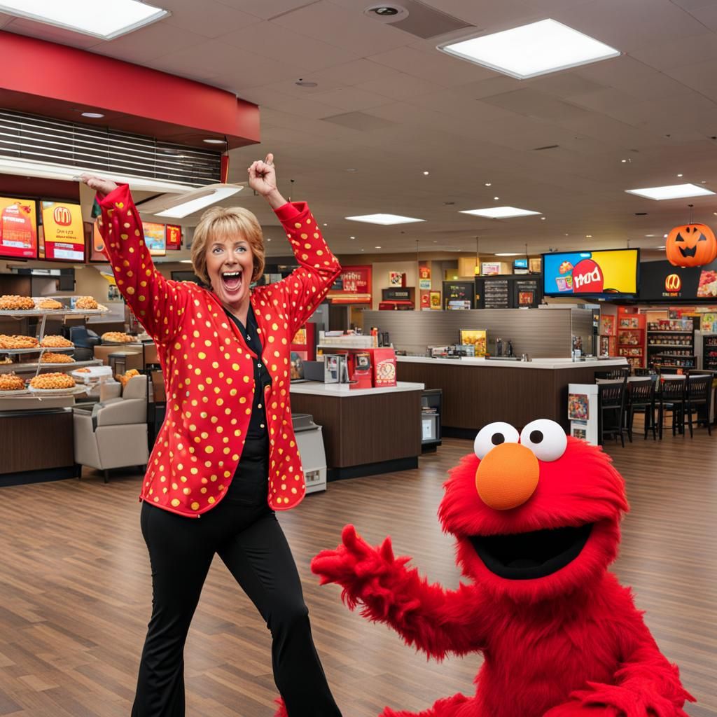 Mrs. Wilson and Elmo's Halloween Kite Flight