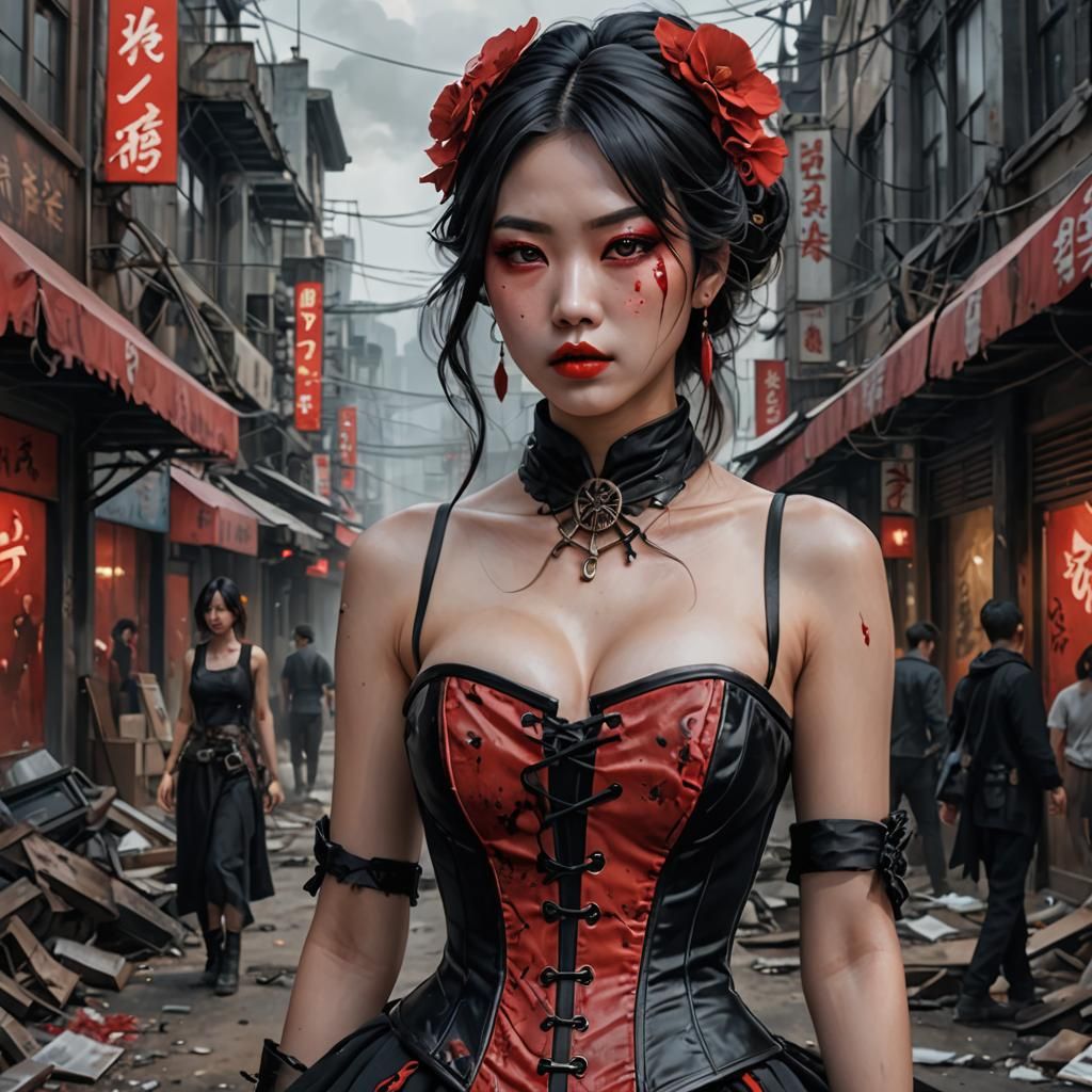 Post-Apocalyptic Beauty in Hyperdetailed Acrylic Painting