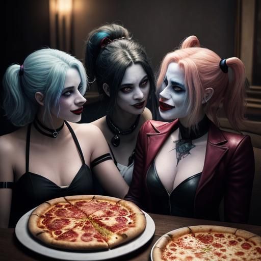 Demons' Pizza Night: Tense Threesome Scene